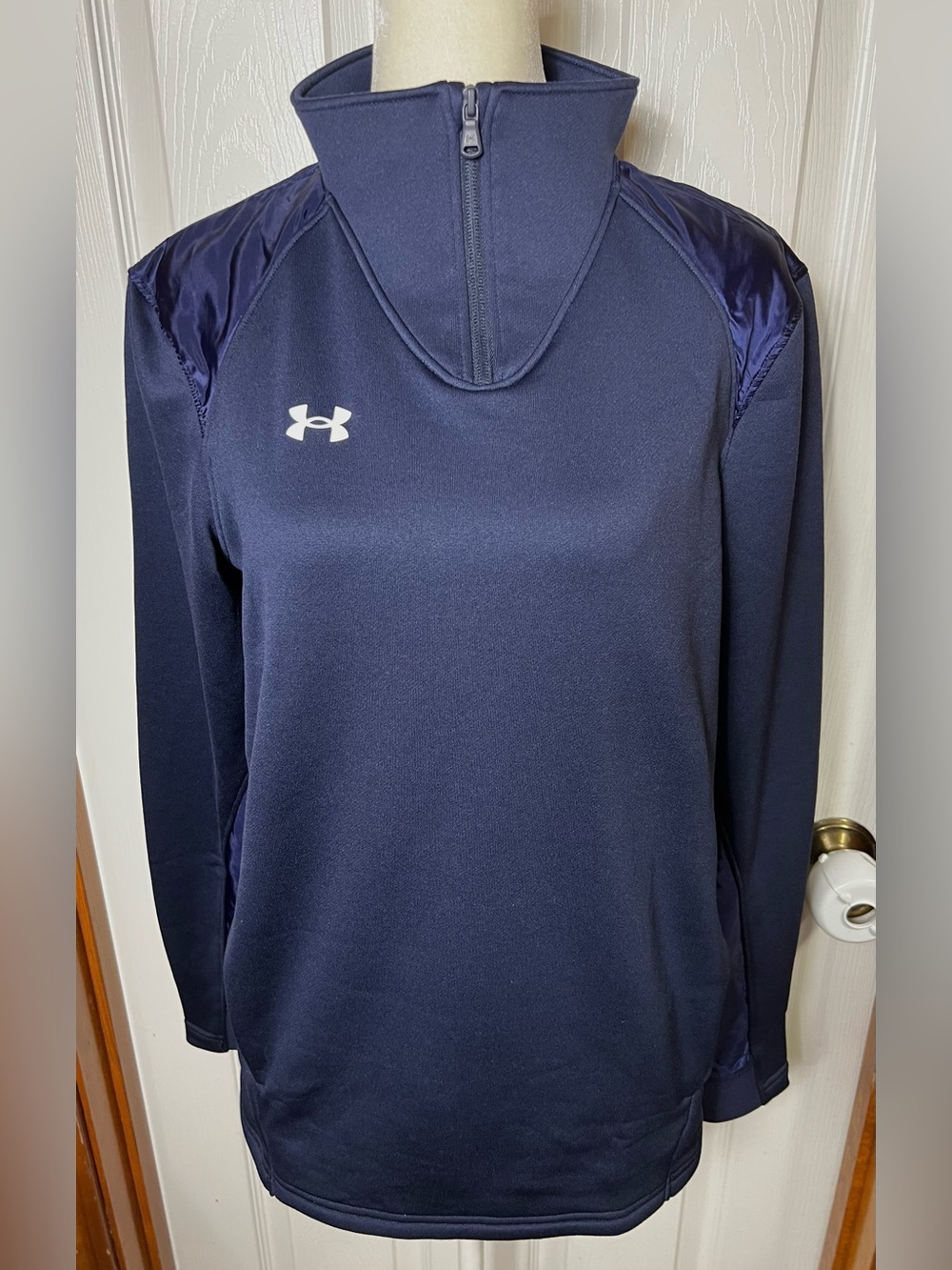 Men’s Under Armour Sweatshirt Pullover Athletic Quarter Zip Navy Blue Men’s S